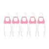 Basicwise Foldable Portable Plastic Hangers for Travel, Pink, PK 5 QI003328P